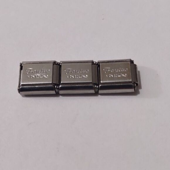 3 Blank‎ Italian Link Stainless Steel Nomination Style Charm - Picture 2 of 2